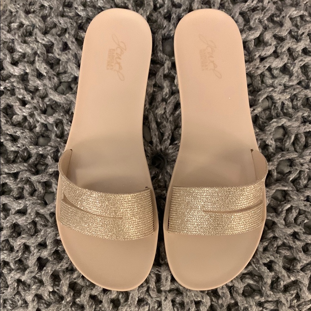 Gold Minimalist Slide Sandals